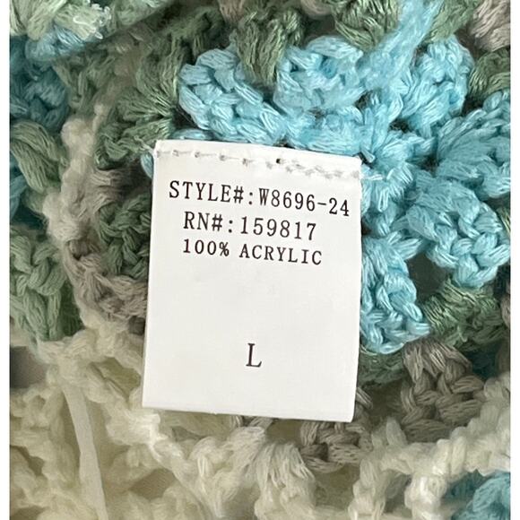 Altar'd State Boho Crochet Sleeveless Cropped Open Knit Sweater Reg Size L - Picture 4 of 5